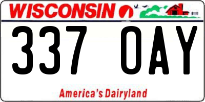 WI license plate 337OAY