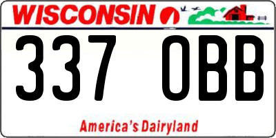 WI license plate 337OBB