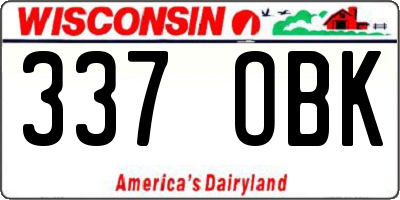 WI license plate 337OBK