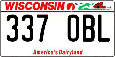WI license plate 337OBL