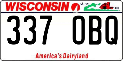 WI license plate 337OBQ