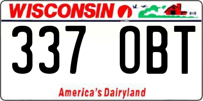 WI license plate 337OBT