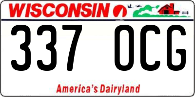 WI license plate 337OCG