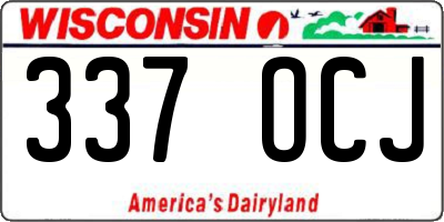 WI license plate 337OCJ