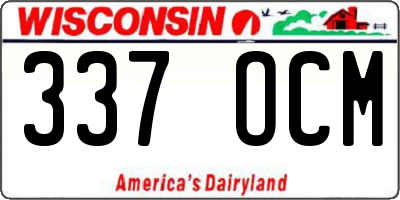 WI license plate 337OCM