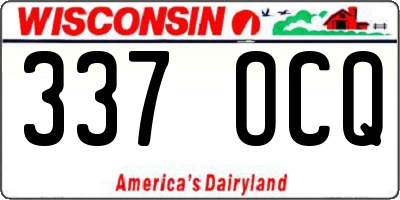 WI license plate 337OCQ