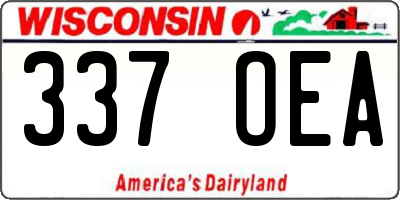 WI license plate 337OEA