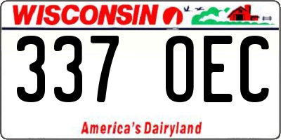 WI license plate 337OEC