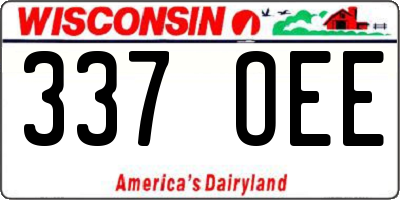 WI license plate 337OEE