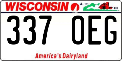 WI license plate 337OEG