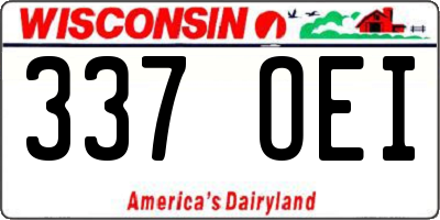 WI license plate 337OEI