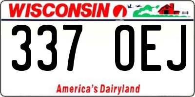 WI license plate 337OEJ