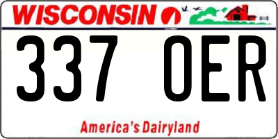 WI license plate 337OER