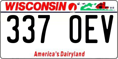 WI license plate 337OEV