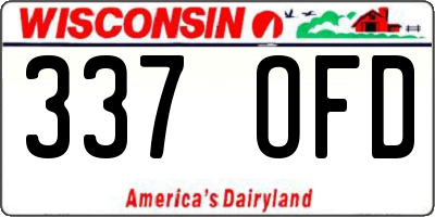 WI license plate 337OFD