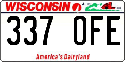 WI license plate 337OFE