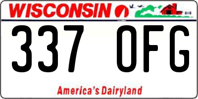 WI license plate 337OFG