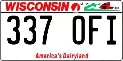 WI license plate 337OFI