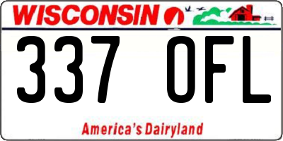 WI license plate 337OFL