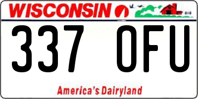 WI license plate 337OFU