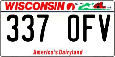 WI license plate 337OFV