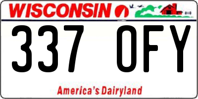 WI license plate 337OFY