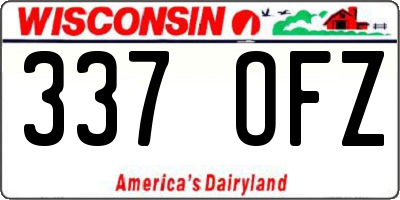 WI license plate 337OFZ