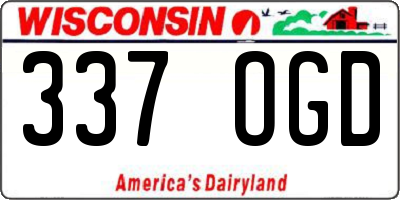 WI license plate 337OGD