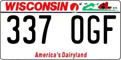 WI license plate 337OGF