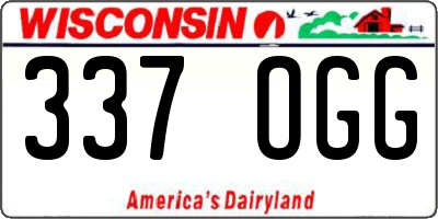 WI license plate 337OGG