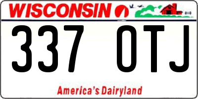 WI license plate 337OTJ