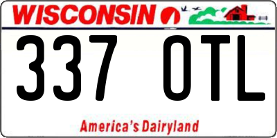 WI license plate 337OTL