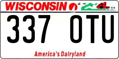 WI license plate 337OTU