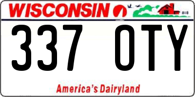 WI license plate 337OTY