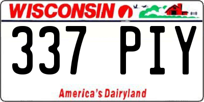 WI license plate 337PIY