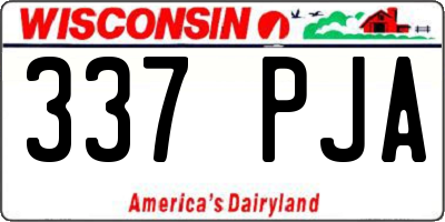 WI license plate 337PJA