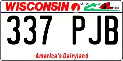 WI license plate 337PJB