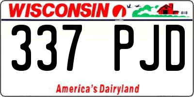 WI license plate 337PJD
