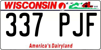 WI license plate 337PJF