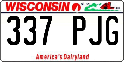 WI license plate 337PJG
