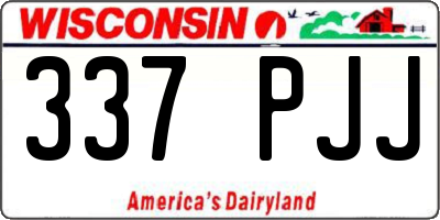 WI license plate 337PJJ