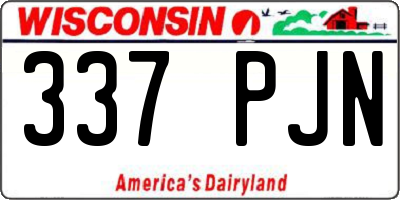 WI license plate 337PJN