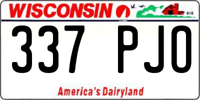 WI license plate 337PJO
