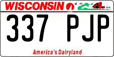 WI license plate 337PJP