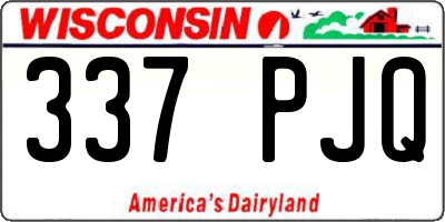 WI license plate 337PJQ