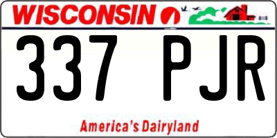 WI license plate 337PJR