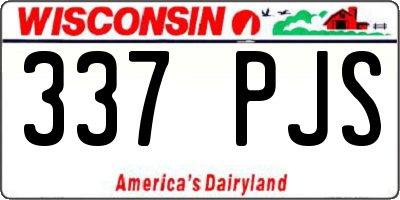 WI license plate 337PJS