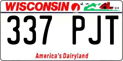 WI license plate 337PJT