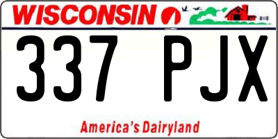 WI license plate 337PJX