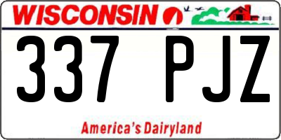 WI license plate 337PJZ